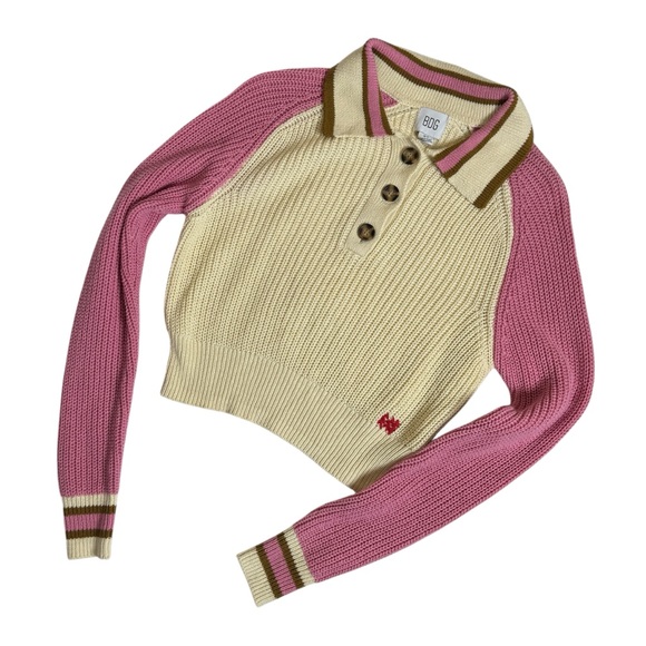 Urban Outfitters BDG Taylor Collared Pullover Knit Sweater Womens Small Preppy - Picture 1 of 9